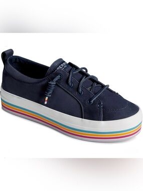 EUC- Sperry ‘Crest Vibe’ Leather Platform Boat Shoe Sneaker